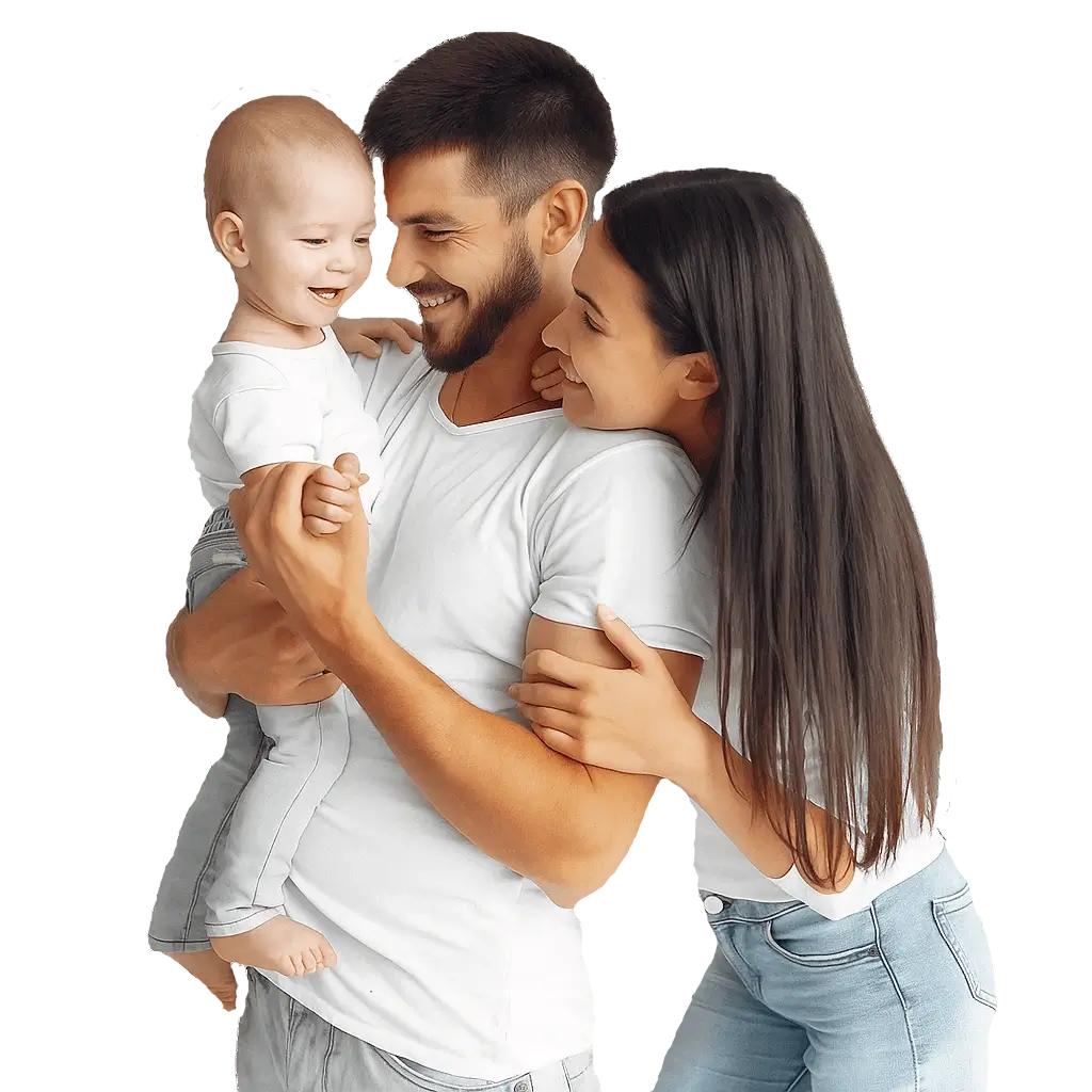 Família feliz casa própria financiamento imobiliário correspondente bancário aprovação rápida